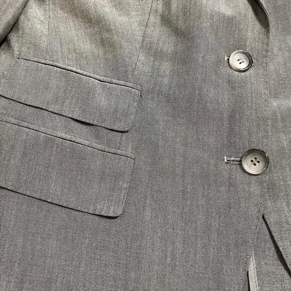 AKRIS Punto Gray 100% Wool Blazer Size 8 Office Career Lightweight Designer Chic - Picture 9 of 10